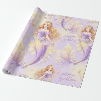 Papier Cadeau Purple mermaid