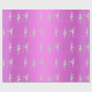 PAPIER CADEAU PURPLE METALLIC BALLERINA ANNIVERSAIRE MARIAGE WRA