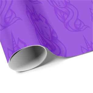 Papier Cadeau Purple mignon Unicorn Motif magique