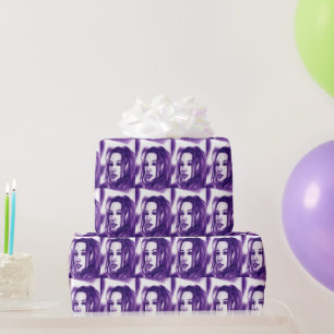 Papier Cadeau Purple Personnes Femme Portrait Monochromatique Ar