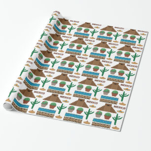 Papier Cadeau pyramide mexicaine