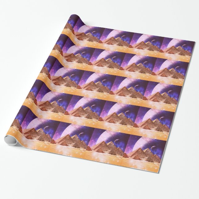 Papier Cadeau Pyramides spatiales (Déroulé)