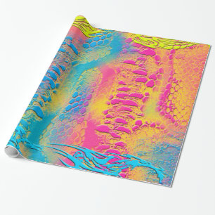 Papier Cadeau PYTHON - moderne fractale décorative -