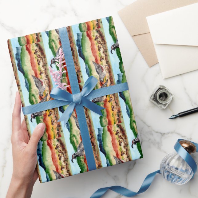 Papier Cadeau Quail Family Southwestern Wrapper Papier Peeps (Cadeaux)