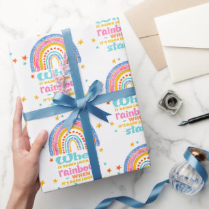 Papier Cadeau Quand Il Pleut, Cherchez Les Arcs-En-Ciel