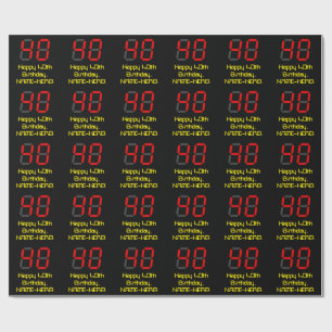 Papier Cadeau quarantième Anniversaire : Style rouge "40" de