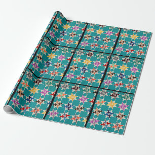 Papier Cadeau Quatre courtepointes de hirondelles