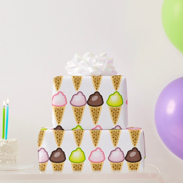 Papier Cadeau Quatre Glaces (Créateur téléchargé)