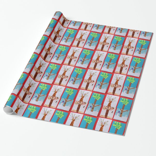 Papier Cadeau Quatre saisons (Déroulé)