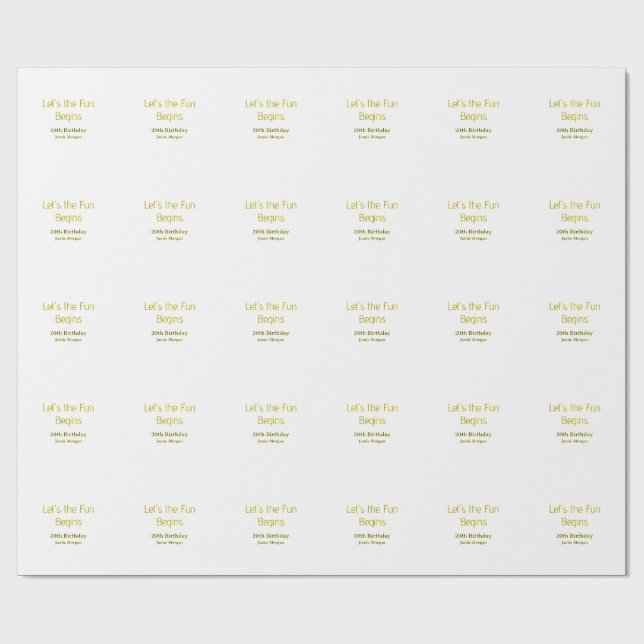 Papier Cadeau que le plaisir commence édition jaune bleu 20e ann (Plat)
