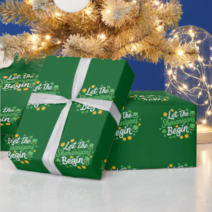 Papier Cadeau Que les frasques commencent Drôle de Saint-Patrick