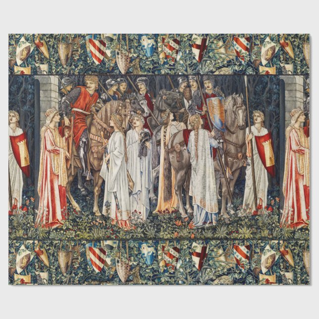 Papier Cadeau Quête pour le Saint Graal, Armement, Départ des Ch (Plat)