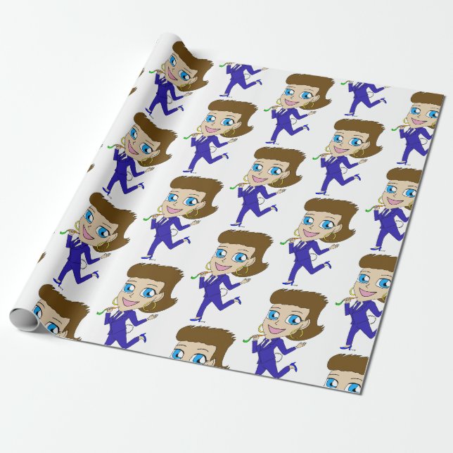 Papier Cadeau queue de lapin de chibi (Déroulé)
