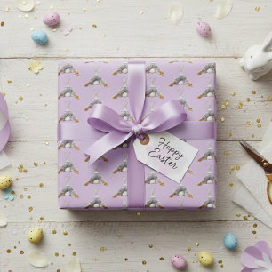 Papier Cadeau Queue de lapin drôle mignon Pâques printemps
