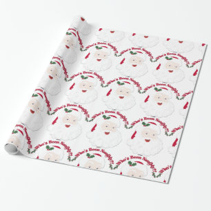 Papier Cadeau Qui a été naughty ? Père Noël de style vintage