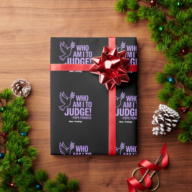 Papier Cadeau Qui suis-je pour juger le pape François Citer |Ins (Cadeau de vacances)