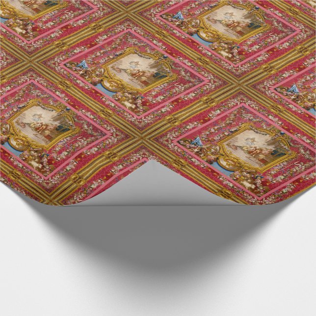 Papier Cadeau Quichotte Baroque Vieux Monde brillant (Coin)