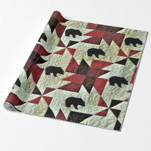 Papier Cadeau Quilt d'ours noir