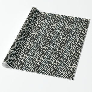Papier Cadeau RAB Rockabilly Impression Zèbre Noir & Blanc