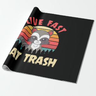 Papier Cadeau Raccoon Lover Live Fast Eat Trump