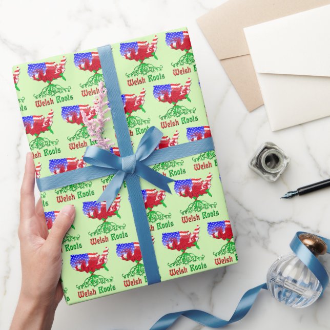 Papier Cadeau Racines galloises américaines (Cadeaux)