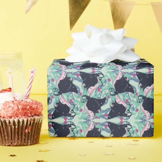 Papier Cadeau Raie Manta (Fête d'anniversaire)
