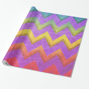 Papier Cadeau Rainbow Chevron par Shirley Taylor