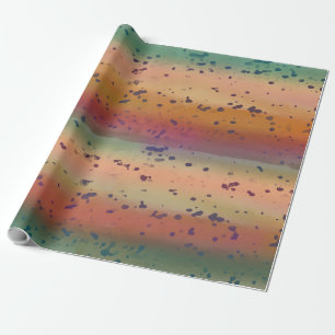 Papier Cadeau Rainbow Trout Fish Skin Amusant Motif Specké