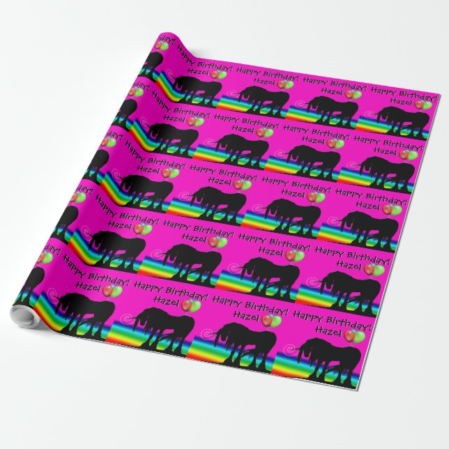 Papier Cadeau Rainbow Unicorn Party (Déroulé)