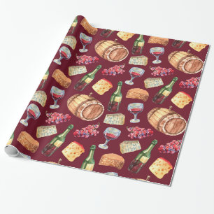 Papier Cadeau Raisins Toscane Italie Vin Vintage Italien