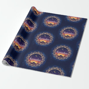 Papier Cadeau Ramadan Kareem Moubarak Croissant Islam Iftar Soho