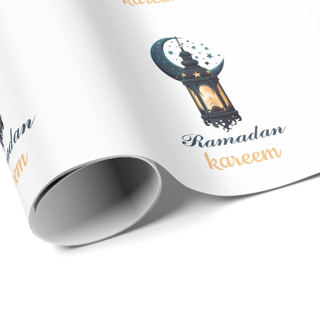 Papier Cadeau Ramadan Kareem Moubarak ramadan 2024 (Coin rond)