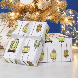 Papier Cadeau Ramadan Moubarak Musulman jeûner Lanternes du Rama