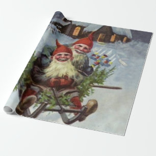 Papier Cadeau « Ramassage de branches de pin » par Jenny Nystrom