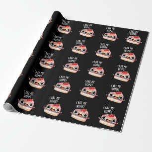 Papier Cadeau Ramène-moi chez moi Gâteau Drôle de Pun Nourriture
