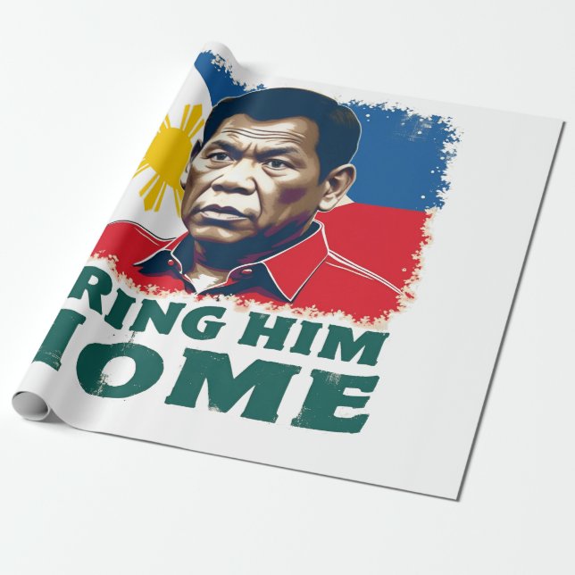 Papier Cadeau Ramenez-Le À La Maison Supporter Digong Duterte (Déroulé)