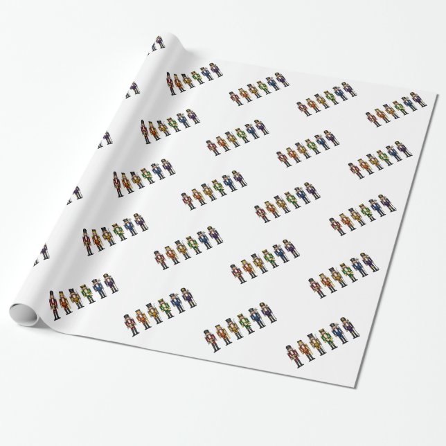 Papier Cadeau Rangée de six noix de gale LGBTQ Pride Rainbow Win (Déroulé)