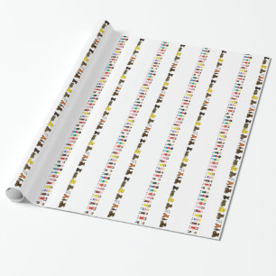 Papier Cadeau Rangée Enfants