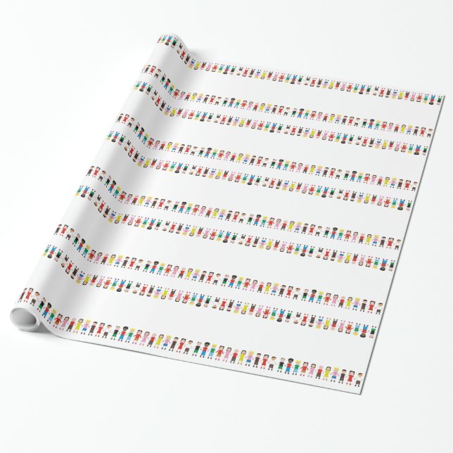 Papier Cadeau Rangée Enfants (Déroulé)
