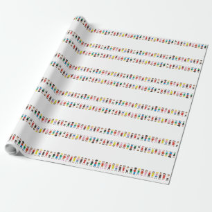 Papier Cadeau Rangée Enfants