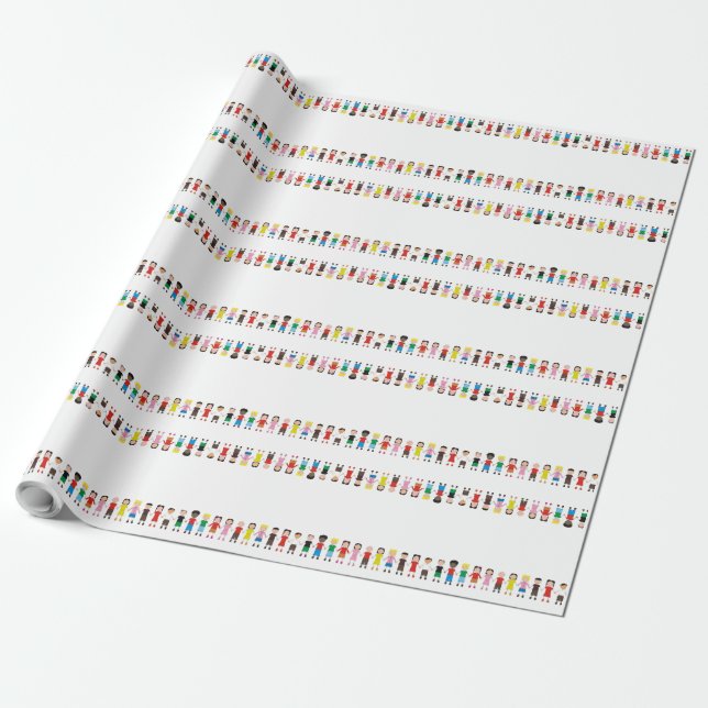 Papier Cadeau Rangée Enfants (Déroulé)