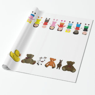 Papier Cadeau Rangée pour enfants