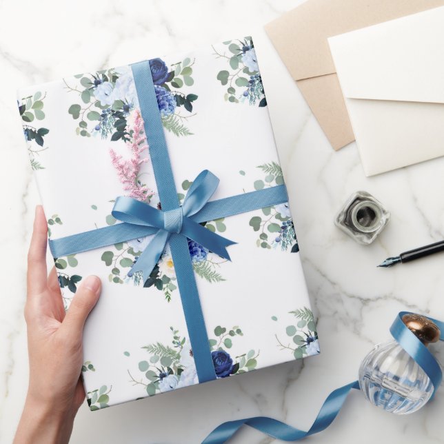 Papier Cadeau Ranunculus Anemone Hydrangea Rose arrière - plan b (Cadeaux)