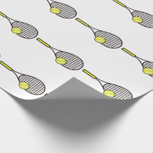 Papier Cadeau Raquette et balle de tennis