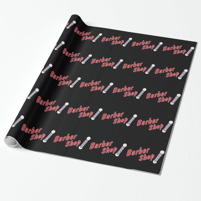 Papier Cadeau Raseur-coiffeur (Déroulé)