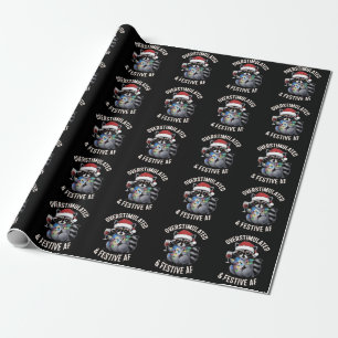 Papier Cadeau Raton laveur amoureux d'espresso surexcité et supe