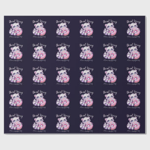 Papier Cadeau Raton laveur mignon kawaii Ne t'inquiète pas