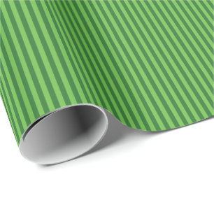 Papier Cadeau Rayé vert