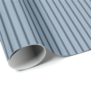 Papier Cadeau Rayo bleu français rustique fines rayures à tic ta