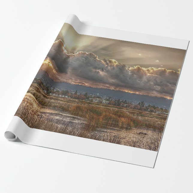 Papier Cadeau Rayons au coucher du soleil (Déroulé)